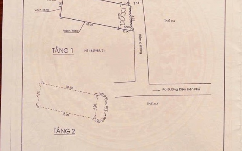 Bán nhà hẻm 1 sẹc đường Tân Cảng, P25, quận Bình Thạnh;